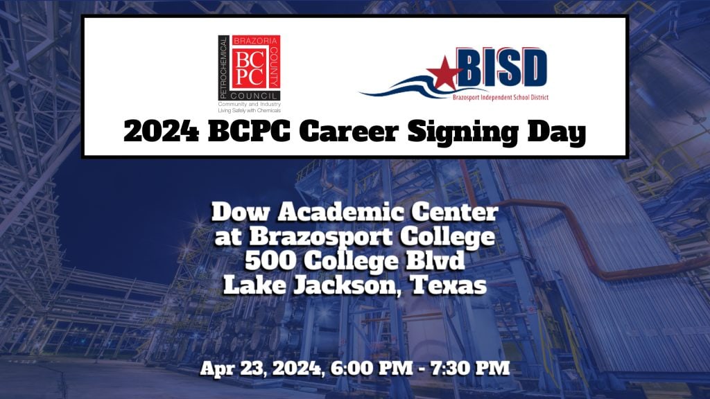 2024 Brazoria County Petrochemical Council Career Signing Day Downstream Calendar 1